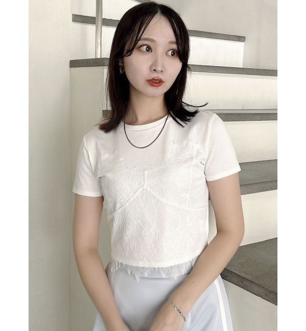 dazzlin「レースキャミレイヤードTシャツ」|Tシャツ・カットソー|