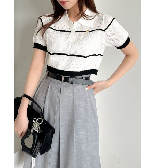 dazzlin「ハピネスカラーポロニット」|ニット・セーター|