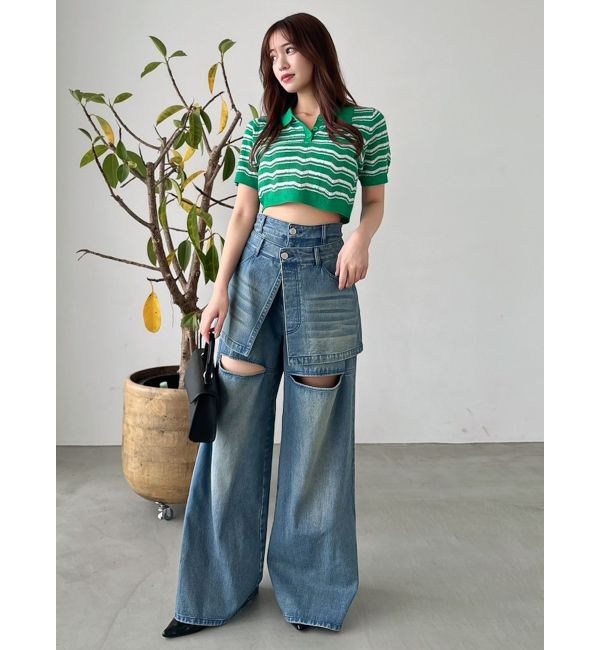 dazzlin「ハピネスカラーポロニット」|ニット・セーター|