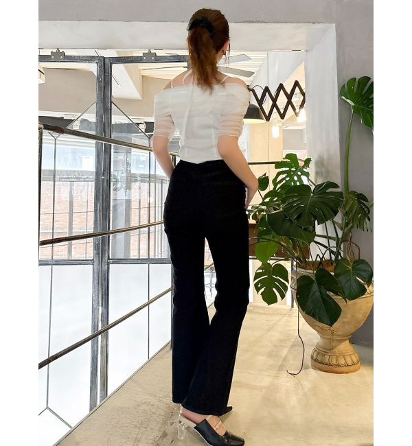 dazzlin「【骨格ウェーブ向け】フレアデニムパンツ」|デニム|