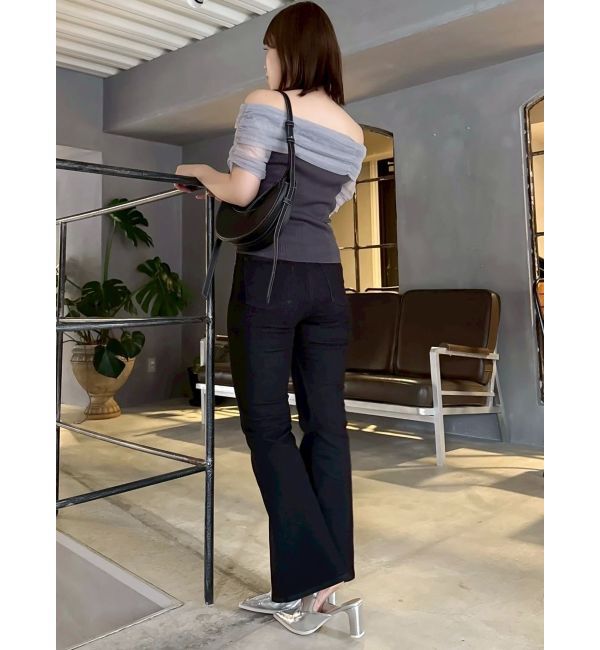 dazzlin「【骨格ウェーブ向け】フレアデニムパンツ」|デニム|