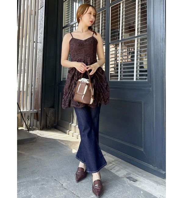 dazzlin「【骨格ウェーブ向け】フレアデニムパンツ」|デニム|