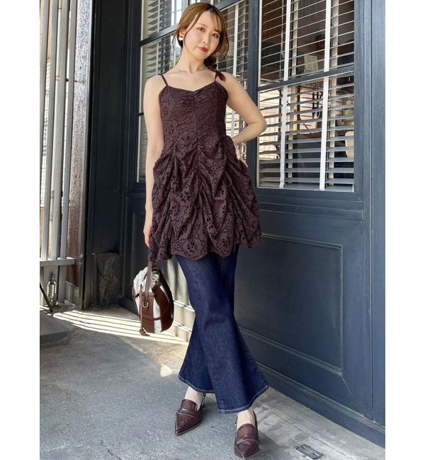 dazzlin「【骨格ウェーブ向け】フレアデニムパンツ」|デニム|