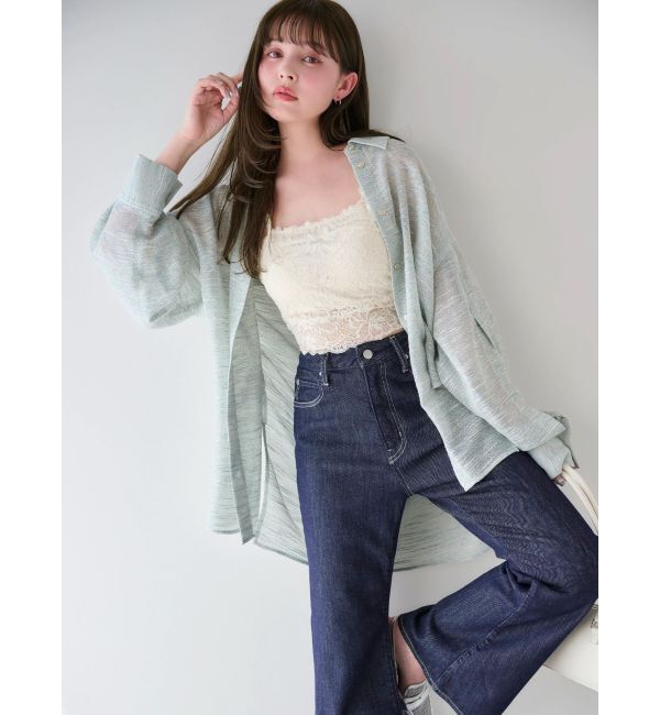 dazzlin「【骨格ウェーブ向け】フレアデニムパンツ」|デニム|