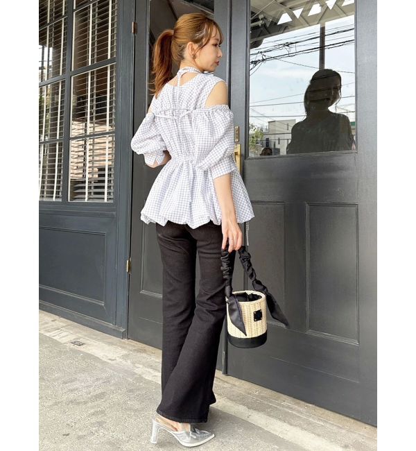 dazzlin「【骨格ウェーブ向け】フレアデニムパンツ」|デニム|