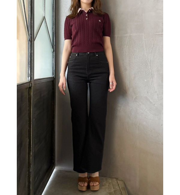 dazzlin「【骨格ウェーブ向け】フレアデニムパンツ」|デニム|