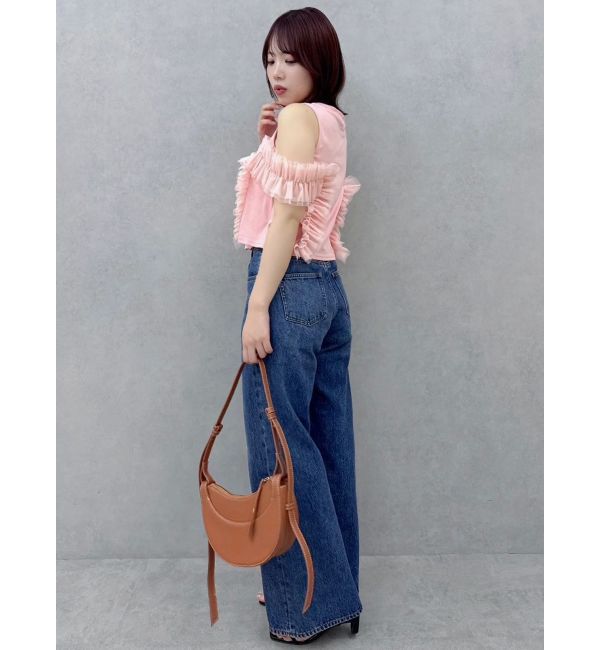 dazzlin「フリルギャザードッキングカットソー」|Tシャツ・カットソー|