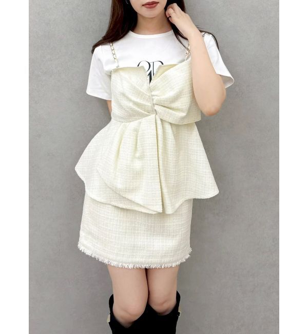 dazzlin「ツイードツイストビスチェ」|キャミソール|