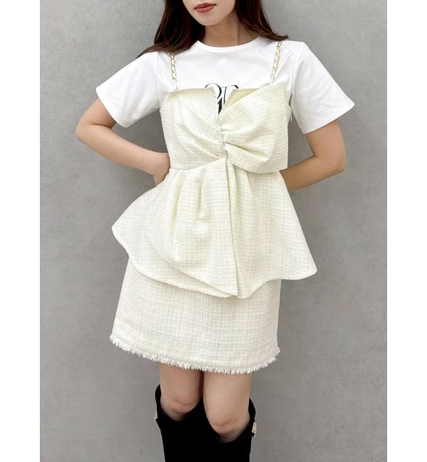 dazzlin「ツイードツイストビスチェ」|キャミソール|