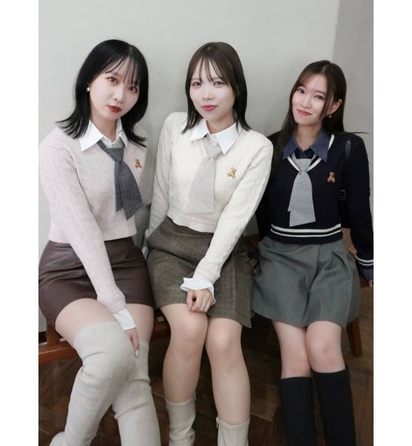 dazzlin「【POLO BCSコラボ/20周年記念復刻！】シャツドッキングケーブルニットトップス」|ニット・セーター|