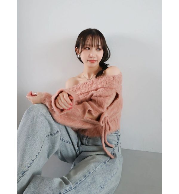 dazzlin「スイッチングワイドデニムパンツ」|デニム|