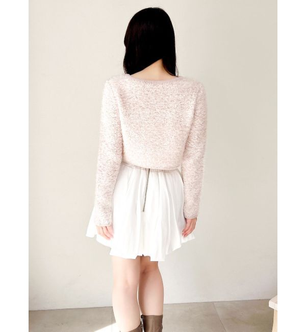 dazzlin「【セット対応】ヘアリーニットジャケット」|ノーカラージャケット|