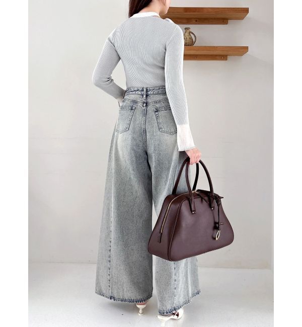 dazzlin「ビッグリボンシアーカフスニットトップス」|ニット・セーター|