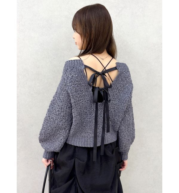 dazzlin「バックリボンリラクシーニット」|ニット・セーター|