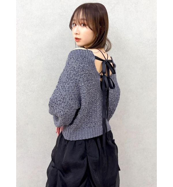 dazzlin「バックリボンリラクシーニット」|ニット・セーター|