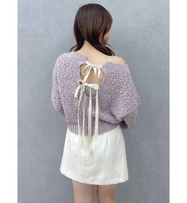 dazzlin「バックリボンリラクシーニット」|ニット・セーター|