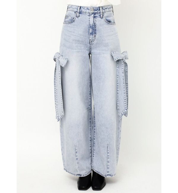 dazzlin「リボンバレルデニムパンツ」|デニム|