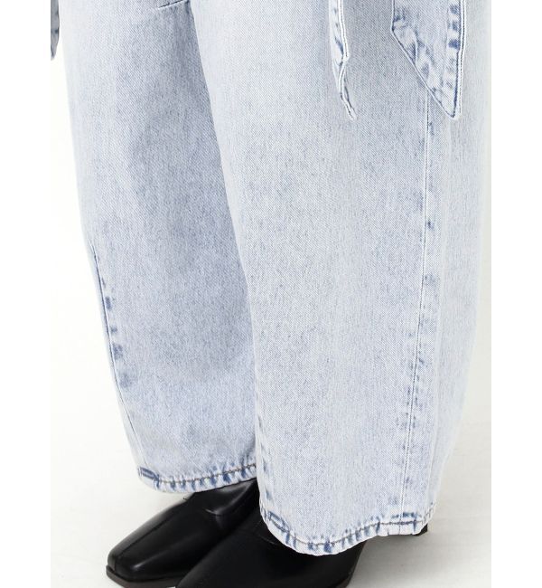 dazzlin「リボンバレルデニムパンツ」|デニム|