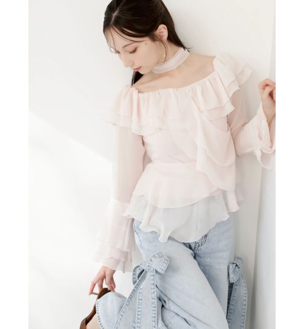 dazzlin「リボンバレルデニムパンツ」|デニム|