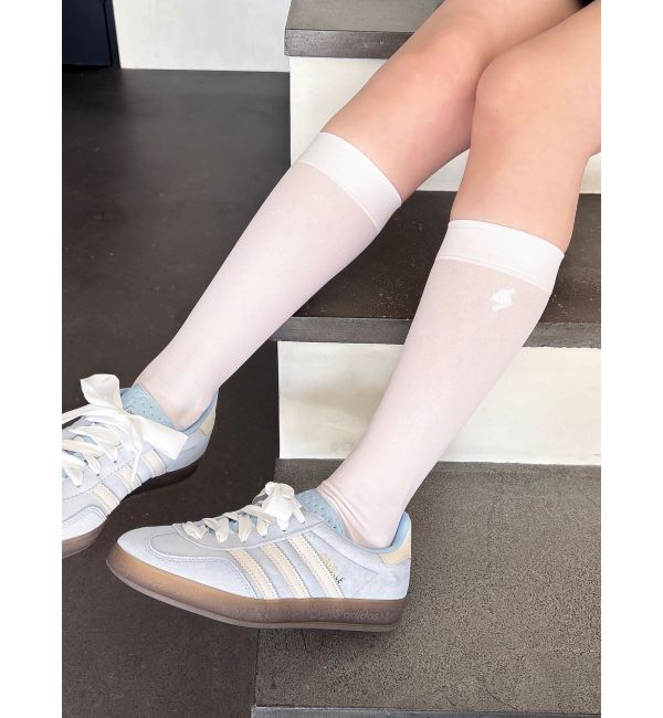 dazzlin「【dazzlin&times;靴下屋】刺繍シアーハイソックス」|ソックス|