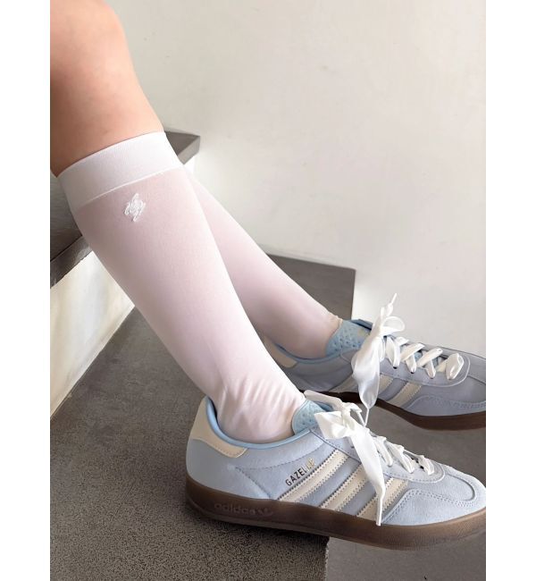 dazzlin「【dazzlin&times;靴下屋】刺繍シアーハイソックス」|ソックス|