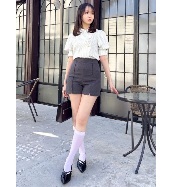 dazzlin「【dazzlin&times;靴下屋】刺繍シアーハイソックス」|ソックス|