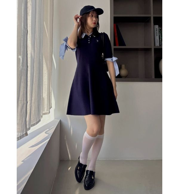 dazzlin「【dazzlin&times;靴下屋】刺繍シアーハイソックス」|ソックス|