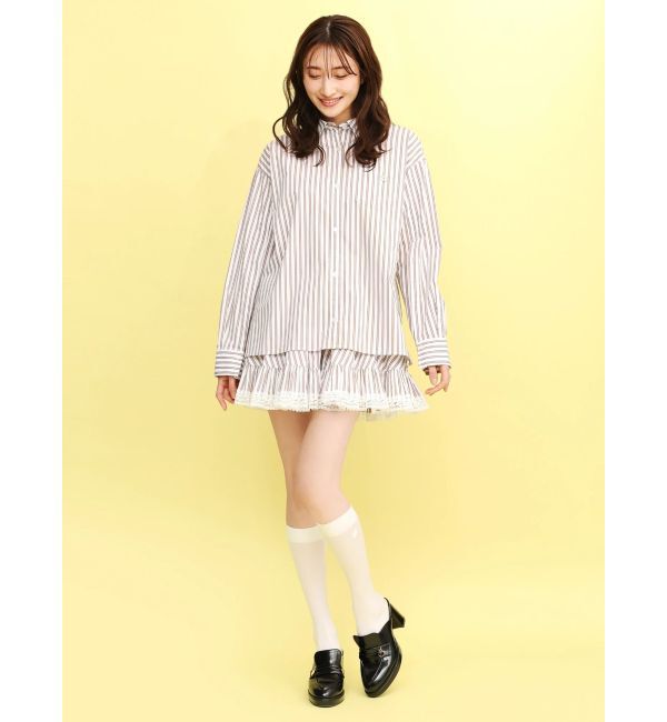 dazzlin「【dazzlin&times;靴下屋】刺繍シアーハイソックス」|ソックス|