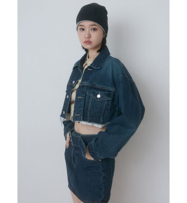 EMODA「カットオフクロップドデニムジャケット」|デニムジャケット|