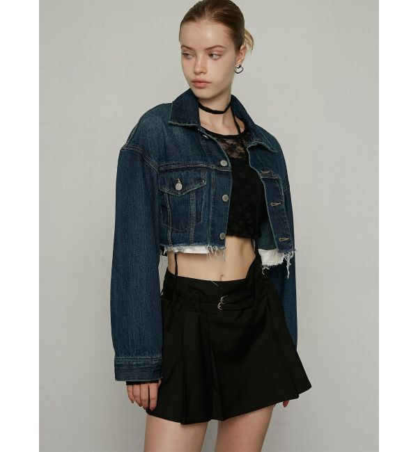 EMODA「カットオフクロップドデニムジャケット」|デニムジャケット|
