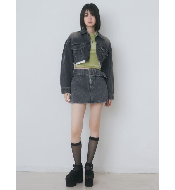 EMODA「カットオフクロップドデニムジャケット」|デニムジャケット|