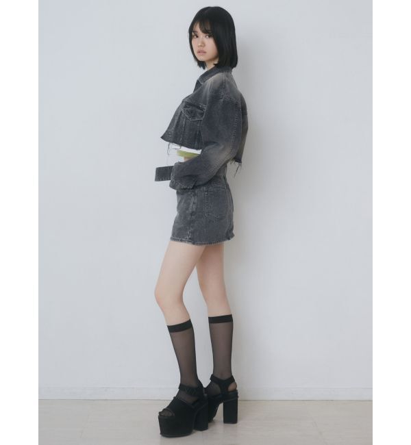 EMODA「カットオフクロップドデニムジャケット」|デニムジャケット|