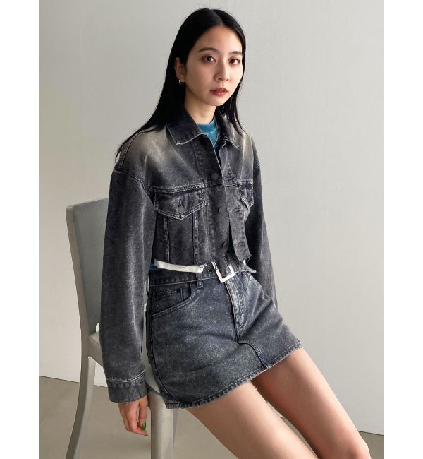 EMODA「カットオフクロップドデニムジャケット」|デニムジャケット|