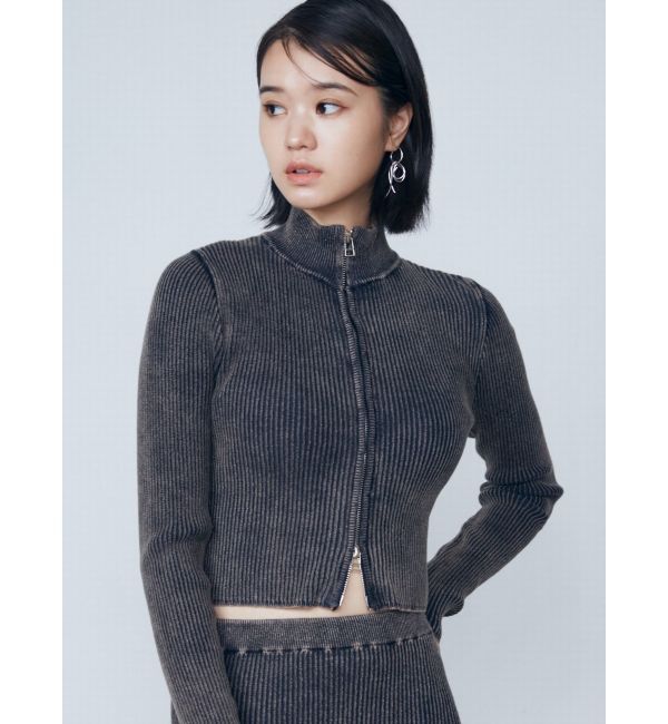 EMODA「ウォッシュリブジップニット」|ニット・セーター|