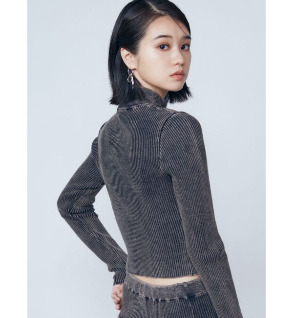 EMODA「ウォッシュリブジップニット」|ニット・セーター|