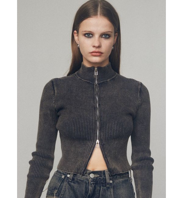 EMODA「ウォッシュリブジップニット」|ニット・セーター|