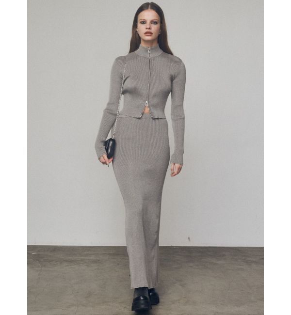 EMODA「ウォッシュリブジップニット」|ニット・セーター|