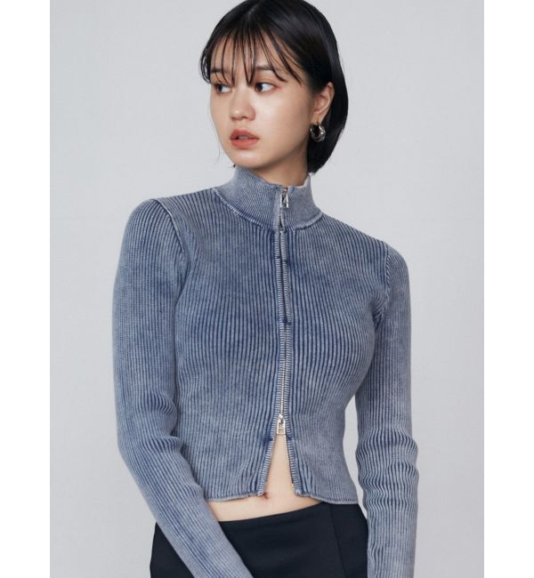 EMODA「ウォッシュリブジップニット」|ニット・セーター|