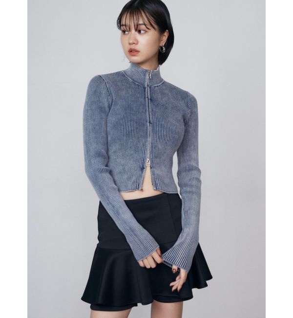 EMODA「ウォッシュリブジップニット」|ニット・セーター|