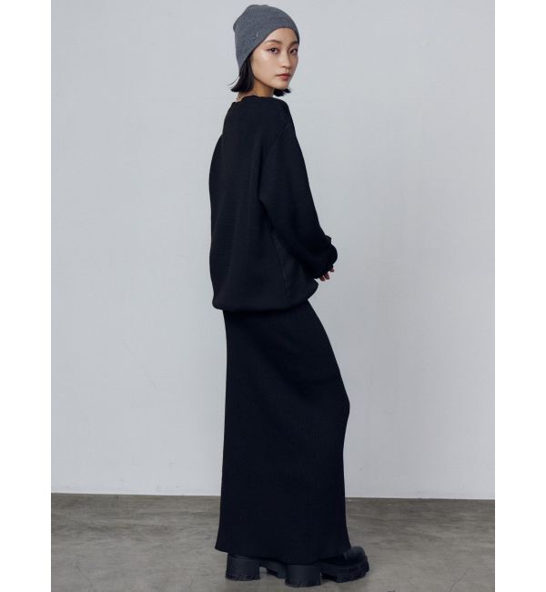 EMODA「マキシプリントリブニットスカート」|スカート|