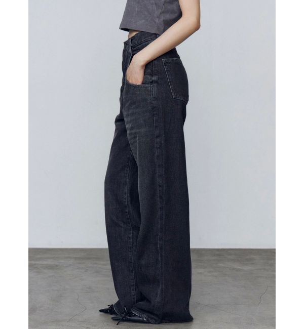 EMODA「ルーズワイドハイウエストジーンズ」|デニム|