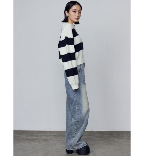 EMODA「ルーズワイドハイウエストジーンズ」|デニム|