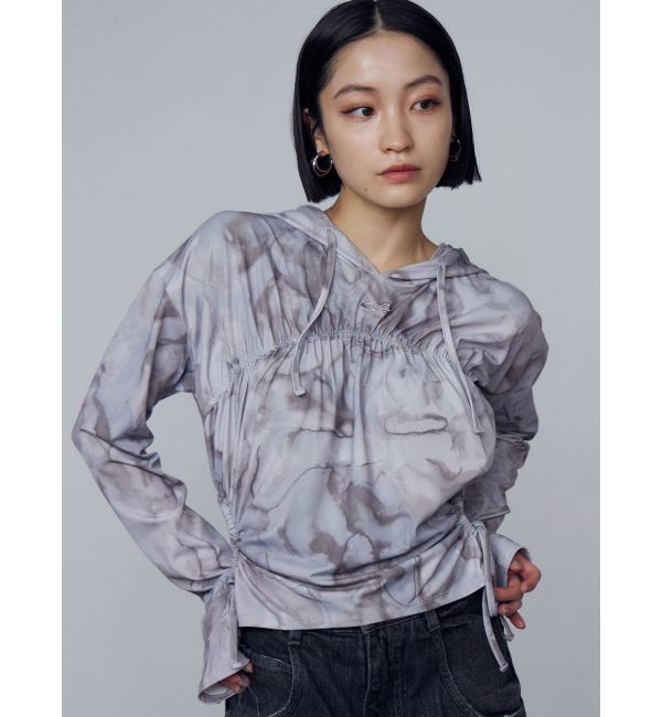 EMODA「ホールギャザーリボントップ」|Tシャツ・カットソー|ライトミックス