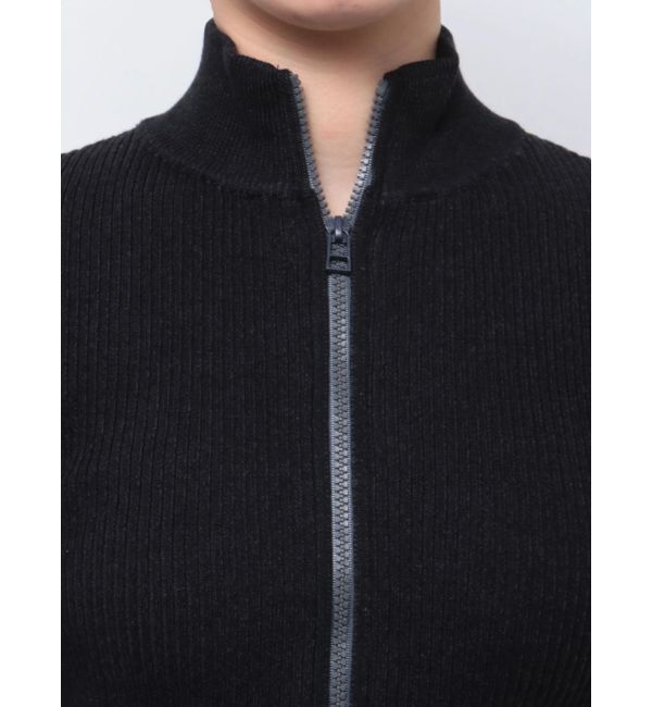 EMODA「プレーティングハーフリブジップニット」|ニット・セーター|