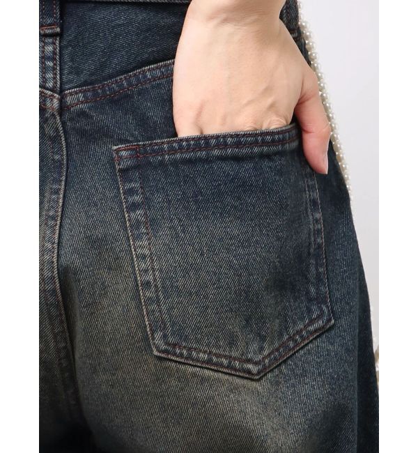 EMODA「サイドパールルーズジーンズ」|デニム|