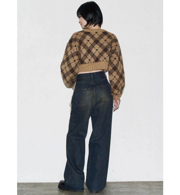 EMODA「サイドパールルーズジーンズ」|デニム|