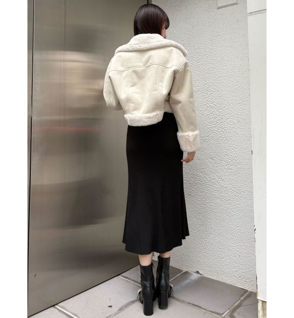 MERCURYDUO「ショルダーリボンニットワンピース」|ワンピース|