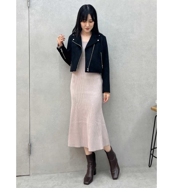 MERCURYDUO「ショルダーリボンニットワンピース」|ワンピース|