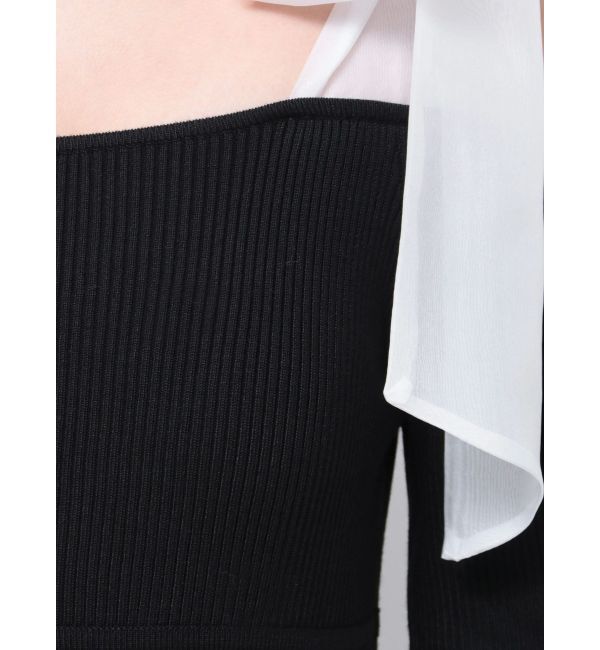 MERCURYDUO「ショルダーリボンニットワンピース」|ワンピース|