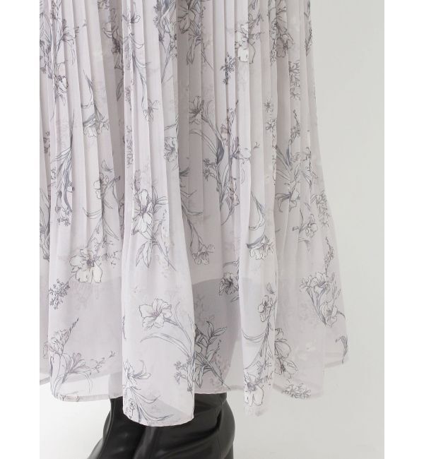 MERCURYDUO「花柄プリーツティアードワンピース」|ワンピース|